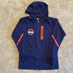 EUC Hot Chocolate Run Performance Participants Jacket Navy Blue Hot Pink Size L‎